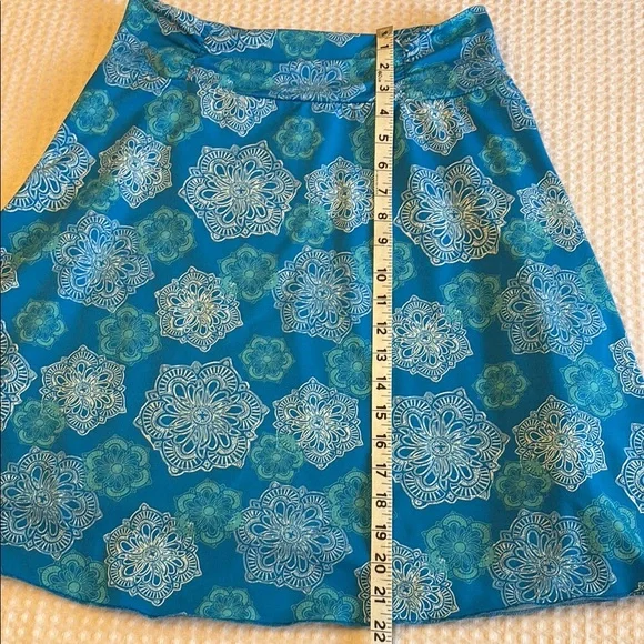 Tranquility by Colorado Clothing A-Line Skirt Set Mini Above Knee Blue Yellow - Picture 12 of 13
